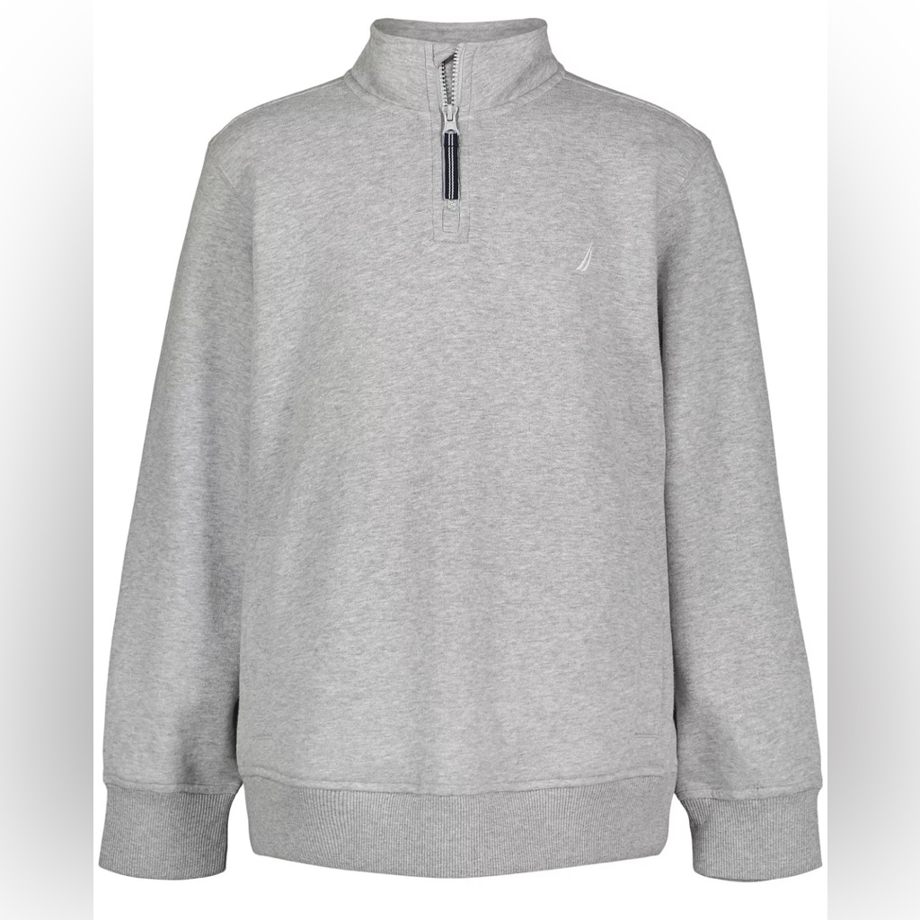 Nwt Nautica Boys Fleece Mock Neck Pullover Sweatshshirt